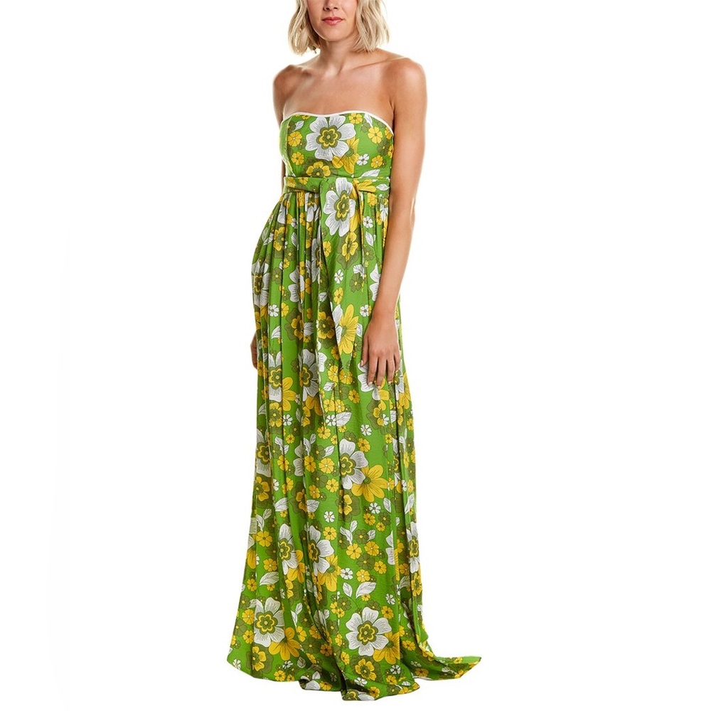 Dodo Bar Or Zara Dress | gorgeous floral green gown | summer wedding dress